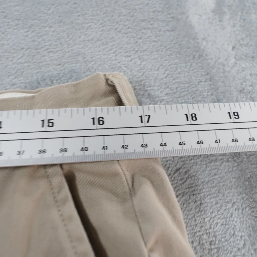 VTG Polo Ralph Lauren Chino Pant Mens 34 Beige 100% Cotton 90s Classic Flat